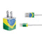 Brazil Flag iPhone Charger (5W USB) Skin